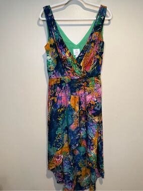 Suzi Chin for Maggy Boutique Silk watercolor dress